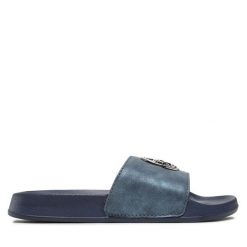 Klapki U.S. Polo Assn. Niebieskie klapki damskie U.S. Polo Assn., bez wzorów, bez obcasa. Za 79.99 zł.