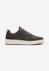 Granatowo-Szare Buty Sportowe Sneakersy z Perforacją z Boku Baxlita. Niebieskie buty sportowe na co dzień męskie Born2be, bez zapięcia. Za 139.99 zł.