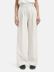 Smith & Soul Spodnie w kolorze kremowym rozmiar: XL. Brązowe spodnie materiałowe damskie Smith & Soul, bez wzorów, z materiału, z podwyższonym stanem. Za 195.99 zł.