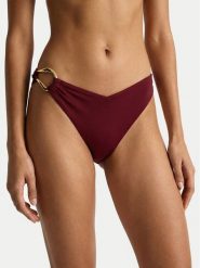 Guess Dół od bikini E6GO11 KF590 Bordowy. Czerwone bikini damskie Guess, z aplikacjami. Za 239.99 zł.