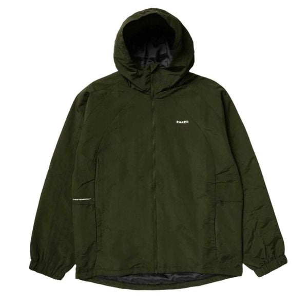 Kurtka turystyczna męska HUF Set Shell. Zielone kurtki męskie HUF, m, bez wzorów, z nylonu, sportowe, z kapturem. W wyprzedaży za 361.00 zł.