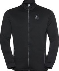 Bluza narciarska męska rozpinana z półgolfem Odlo BERRA. Czarne bluzy sportowe męskie Odlo, bez wzorów, z elastanu, sportowe, bez kołnierzyka, bez ramiączek. Za 393.50 zł.