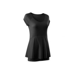 Koszulka Gym & Pilates 530 damska. Czarne bluzki sportowe damskie DOMYOS, m, bez wzorów, z bawełny, bez kołnierzyka. W wyprzedaży za 34.99 zł.
