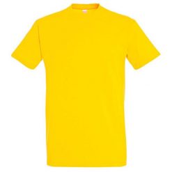 Koszulka Unisex Dla Dorosłych Z Bawełny Imperial Ringspun. Żółte t-shirty damskie SOL'S, s, bez wzorów, z bawełny, bez kołnierzyka. Za 41.99 zł.