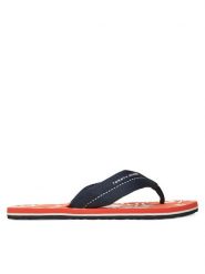 Tommy Hilfiger Japonki Hilfiger Flw Print Beach Sandal FM0FM05507 Granatowy. Niebieskie klapki i japonki męskie Tommy Hilfiger, z materiału. Za 129.99 zł.