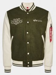 Alpha Industries Kurtka bomber Varsity Air Force 138107 Zielony Regular Fit. Zielone kurtki męskie Alpha Industries, m, bez wzorów, z syntetyku, bez kaptura. Za 899.99 zł.