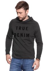 MUSTANG BLUZA Application Hoodie PHANTOM 1006364 4087. Szare bluzy z kapturem męskie Mustang, m. W wyprzedaży za 69.99 zł.