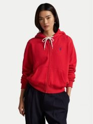 Polo Ralph Lauren Bluza 211971699005 Czerwony Relaxed Fit. Czerwone bluzy bez kaptura damskie Polo Ralph Lauren, l, z bawełny. Za 819.99 zł.