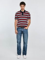 BIG STAR Koszulka polo "Seulir" w kolorze czarno-czerwono-białym rozmiar: M. Białe koszulki polo męskie Big Star, m, bez wzorów, z bawełny, bez ramiączek. Za 74.99 zł.