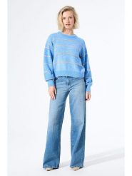 Garcia Sweter w kolorze błękitnym rozmiar: XS. Niebieskie swetry klasyczne damskie Garcia, xs, ze splotem, bez kołnierzyka. Za 113.36 zł.