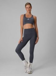 4F Legginsy treningowe szybkoschnące damskie - szare XXL. Szare legginsy damskie 4f, xxl, bez wzorów. Za 119.99 zł.