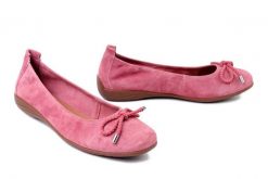 JOSEF SEIBEL 74809 984 040 Fenja 09 rosa, baleriny damskie. Czerwone baleriny damskie Josef Seibel, bez wzorów, ze skóry, bez obcasa. Za 305.92 zł.