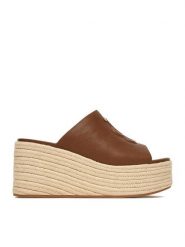 Badura Espadryle EO-AMINA-LT0228-26-801 Brązowy. Brązowe espadryle damskie Badura, bez wzorów, ze skóry, bez obcasa. Za 349.99 zł.