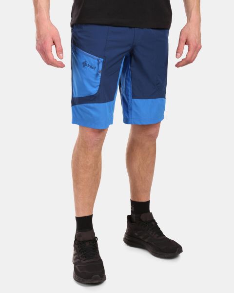 Męskie szorty outdoorowe Kilpi BREADY-M. Niebieskie szorty męskie Kilpi, z materiału, bez kołnierzyka. Za 179.35 zł.