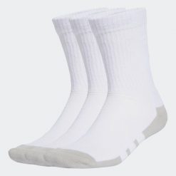 Skarpetki sportowe ADIDAS wysokie 3 pary. Białe skarpetki damskie Adidas, bez wzorów. Za 54.99 zł.