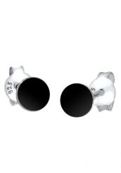 Elli Damskie Koło Podstawowe Geo w srebrze próby 925 Sterling Silver Kolczyki 1 ct. Szare kolczyki damskie Elli, srebrne. Za 143.99 zł.