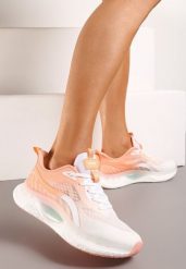 Biało-Pomarańczowe Buty Sportowe Sneakersy przed Kostkę ze Sznurowaniami Itesa. Białe buty sportowe na co dzień damskie Born2be, bez wzorów. Za 159.99 zł.