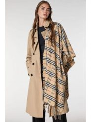 Lucky Bees Szal w kolorze beżowym - 180 x 50 cm rozmiar: onesize. Brązowe szaliki i kominy damskie Lucky Bees, bez wzorów, z materiału. Za 104.39 zł.