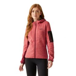 Damska Bluza Polarowa Kemilia. Czerwone bluzy z kapturem damskie Regatta, na zimę, m, z dzianiny. Za 98.99 zł.