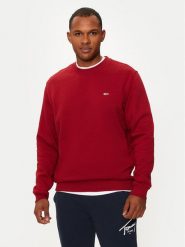 Tommy Jeans Bluza DM0DM20741 Czerwony Regular Fit. Czerwone bluzy bez kaptura męskie Tommy Jeans, l, z bawełny. Za 219.99 zł.