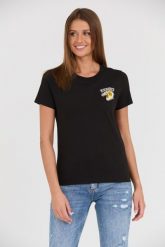 KENZO Czarny t-shirt WITH 'TIGER VARSITY' PRINT. Czarne t-shirty damskie Kenzo, s, bez wzorów, bez kołnierzyka. W wyprzedaży za 339.99 zł.