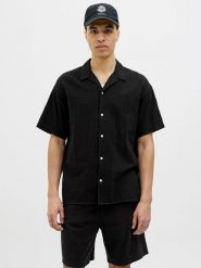 Jack & Jones Koszula "Easter" w kolorze czarnym rozmiar: L. Czarne koszule męskie Jack & Jones, l, bez wzorów, z bawełny, bez kołnierzyka, bez ramiączek. Za 74.28 zł.