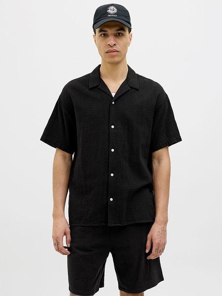Jack & Jones Koszula "Easter" w kolorze czarnym rozmiar: L. Czarne koszule męskie Jack & Jones, l, bez wzorów, z bawełny, bez kołnierzyka, bez ramiączek. Za 65.69 zł.