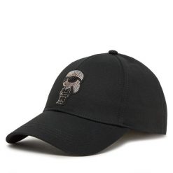 Czapka z daszkiem KARL LAGERFELD. Czarne czapki z daszkiem damskie Karl Lagerfeld, bez wzorów. Za 229.99 zł.