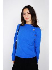 C& Jo Sweter w kolorze niebieskim rozmiar: 38. Niebieskie golfy damskie C& Jo, bez wzorów, z kaszmiru, bez ramiączek. Za 174.95 zł.