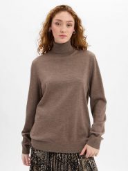 JOOP! sweter z wełny merino Mężczyźni wełna ze strzyży brązowy, L. Brązowe swetry męskie Joop!, l, bez wzorów, z dzianiny, bez kołnierzyka. Za 499.95 zł.