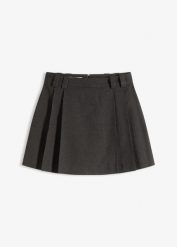 Spódnica ze wszytymi szortami. Szare spódniczki damskie bonprix, bez wzorów. Za 149.99 zł.