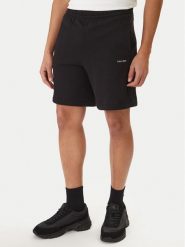Calvin Klein Szorty sportowe Nano Logo LV04LF244G Czarny Regular Fit. Czarne szorty męskie CALVIN KLEIN, bez wzorów, z bawełny, sportowe. Za 329.99 zł.