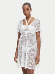 Iconique Sukienka plażowa Molly IC26-118 Biały Regular Fit. Białe sukienki damskie Iconique, na plażę, l, bez wzorów, z syntetyku, bez kołnierzyka, bez ramiączek. Za 359.99 zł.