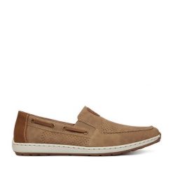 Półbuty Rieker. Brązowe półbuty męskie Rieker, bez zapięcia. Za 339.99 zł.