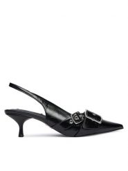 Steve Madden Czółenka Lezley SM11003440 Czarny. Czarne czółenka damskie Steve Madden, bez wzorów, ze skóry, bez obcasa. Za 389.99 zł.