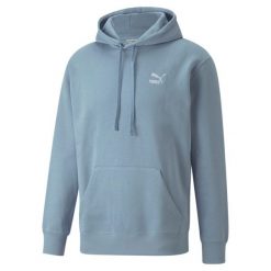 Bluza z kapturem Puma Classics Small Logo FL. Niebieskie bluzy sportowe męskie Puma, m, z bawełny. Za 247.45 zł.