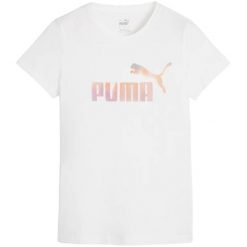 T-shirt Damski ESS+ Summer Daze. Białe t-shirty damskie Puma, s, bez wzorów, bez kołnierzyka. Za 138.99 zł.