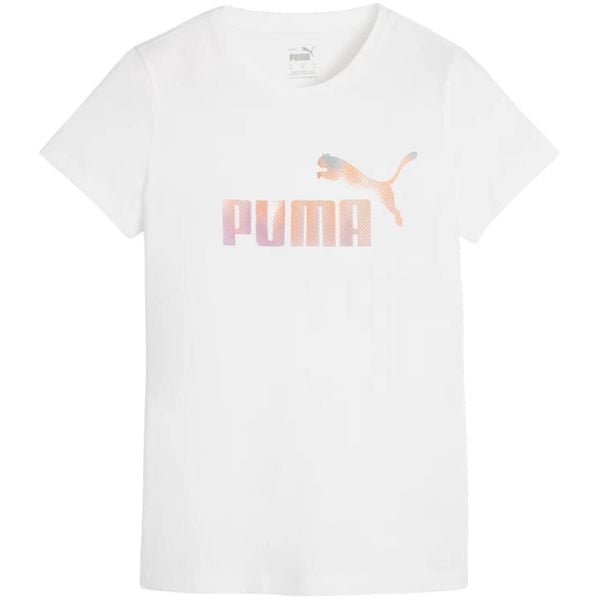 T-shirt Damski ESS+ Summer Daze. Białe t-shirty damskie Puma, s, bez wzorów, bez kołnierzyka. Za 138.99 zł.