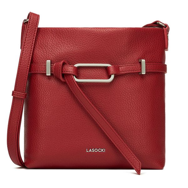 Torebka Lasocki. Czerwone listonoszki damskie Lasocki, bez wzorów, bez dodatków. Za 179.99 zł.
