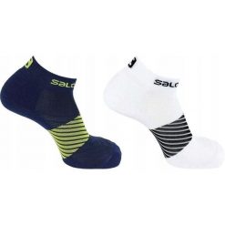 Skarpety do biegania Salomon XA Running 2 pary. Niebieskie skarpetki męskie Salomon, bez wzorów. Za 69.00 zł.