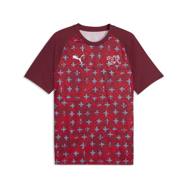 Męska koszulka na rozgrzewkę Szwajcarii PUMA. Białe t-shirty sportowe męskie Puma, m, z dzianiny, bez ramiączek, do piłki nożnej. Za 279.00 zł.