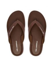 KARL LAGERFELD Japonki Kastor IV KL70206C Brązowy. Brązowe klapki i japonki męskie Karl Lagerfeld, ze skóry. Za 589.99 zł.