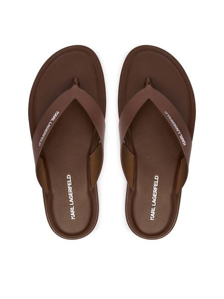 KARL LAGERFELD Japonki Kastor IV KL70206C Brązowy. Brązowe klapki i japonki męskie Karl Lagerfeld, ze skóry. Za 547.99 zł.