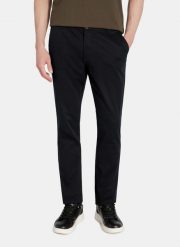 PAKO LORENTE - Granatowe spodnie męskie. Spodnie materiałowe męskie Pako Lorente, bez wzorów, z bawełny, casualowe. Za 149.99 zł.