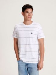 T-shirt regular z haftem - granatowy. Niebieskie t-shirty męskie Reserved, l, bez wzorów, z bawełny, bez kołnierzyka. Za 59.99 zł.