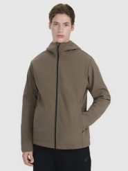KURTKA MĘSKA 4F SOFTSHELL WIATROODPORNA Z KAPTUREM BRĄZOWA. Brązowe kurtki softshell damskie 4f, l, bez wzorów, z softshellu, z kapturem. Za 299.99 zł.
