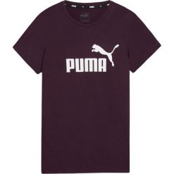 Koszulka sportowa damska Puma ESS Logo Tee. Fioletowe bluzki sportowe damskie Puma, s, bez wzorów, bez ramiączek. Za 75.00 zł.