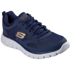 Buty sportowe męskie Skechers Burns Agoura. Niebieskie buty sportowe na co dzień męskie Skechers, bez zapięcia. Za 199.99 zł.