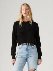 Levi´s Sweter w kolorze czarnym rozmiar: XS. Czarne swetry klasyczne damskie s, ze splotem, bez kołnierzyka. Za 100.99 zł.