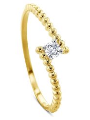 OR Carats Złoty pierścionek z diamentami rozmiar: 54. Żółte pierścionki damskie OR Carats, z diamentem, złote. Za 869.99 zł.